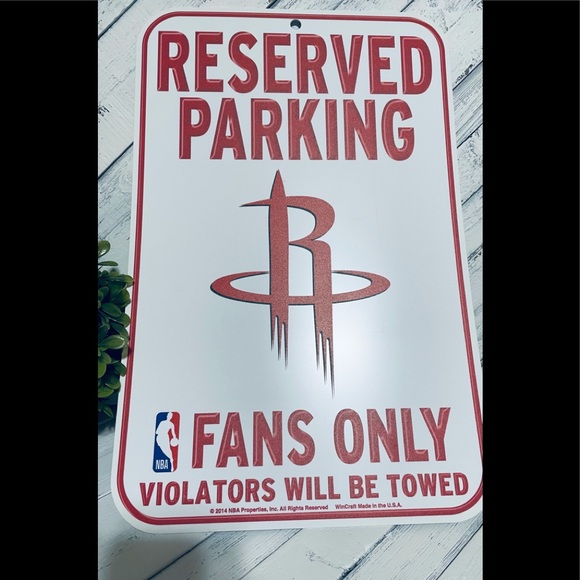 NBA Reserved Parking Houston Rockets Sign - Picture 1 of 3